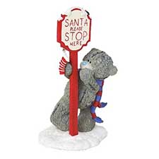 Santa Please Stop Here Me to You Bear Figurine Image Preview